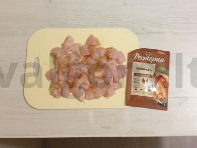 Troškintas mėsa su daržovėmis ir grietine Žingsnis 2