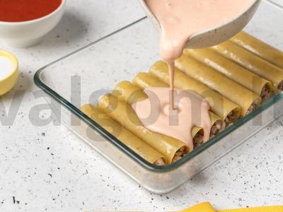 Kanelonai su faršu orkaitėje Žingsnis 4