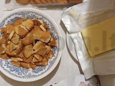 Vaikiški šokoladiniai sausainiai Žingsnis 1