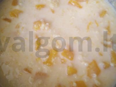 Kukurūzų košė su moliūgu „Saulėta“ Žingsnis 4