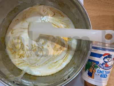 Naujųjų metų medaus tortas su grietinės ir varškės sūrio kremu Žingsnis 8