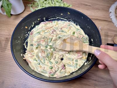 Špinatų makaronai su grietininiu karriu Žingsnis 6