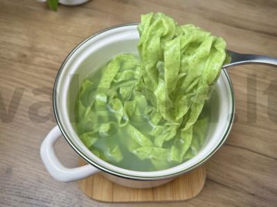 Špinatų makaronai su grietininiu karriu Žingsnis 7