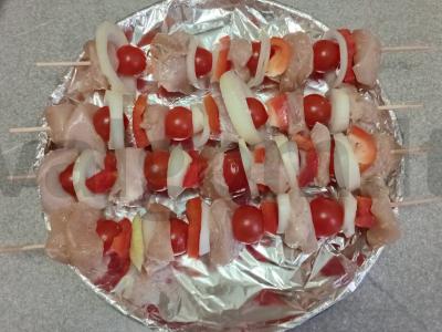 Vištienos filė šašlykai su vyšniniais pomidorais Žingsnis 5