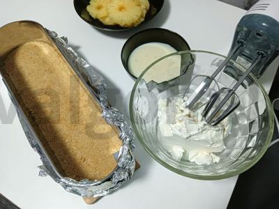 Neskrudintas tortas su sausainiais Žingsnis 2