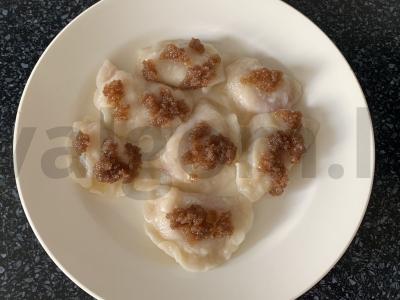 Varenyky su aviečių džemu, džiūvėsėlių ir cinamono mišiniu Žingsnis 8