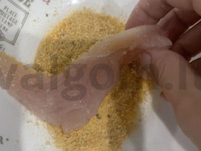 Kvapnūs vištienos stripsai su sūriu Žingsnis 3