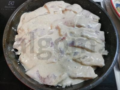 Pangasius grietinėlės padaže Žingsnis 4