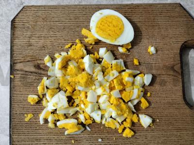 Švelnus salotas su vištiena, ananasais ir kukurūzais Žingsnis 4