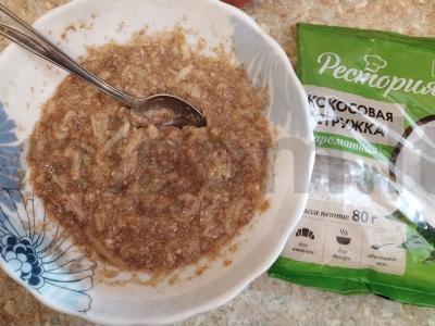 Lino košė su kokosu ir obuoliu Žingsnis 4