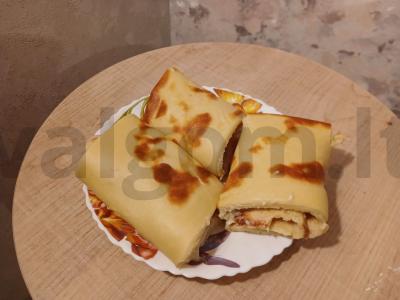 Suomijos blynai su bananų įdaru Žingsnis 5