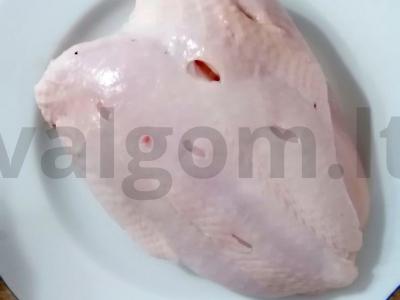 Troškinta vištienos krūtinėlė su kaulu Žingsnis 1