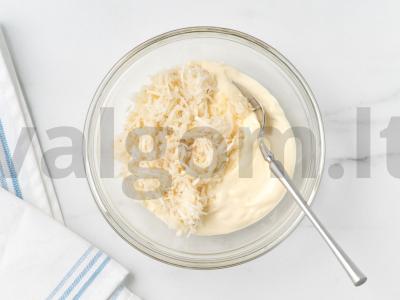 Majonezas su tarkuotu krienu Žingsnis 4