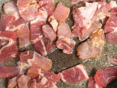 Mėsos Čar Siu su ryžiais ir žaliaisiais pupelėmis Žingsnis 3