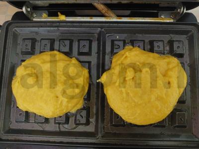 Moliūgų vafliai Žingsnis 8