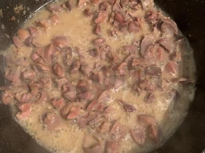 Makaronai pagal jūreivių receptą su subproduktais Žingsnis 6