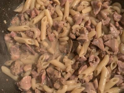 Makaronai pagal jūreivių receptą su subproduktais Žingsnis 9