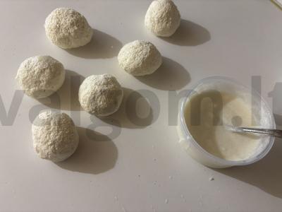 Varškės blyneliai su vyšniomis Žingsnis 6