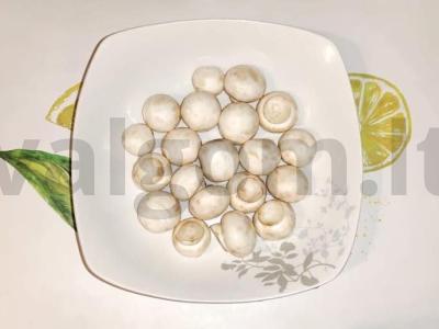 Šampinjonai su žalia karčiojo padažu ir fitneso ryžių garnyru Žingsnis 2