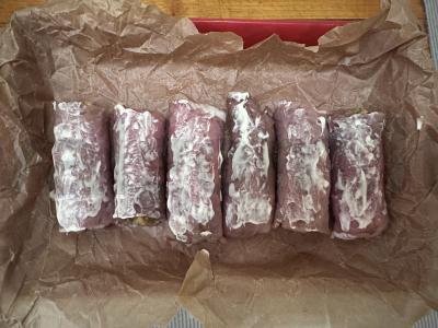 Kiaulienos ritinėliai su grybų įdaru Žingsnis 7