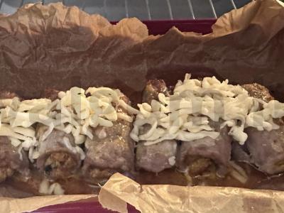 Kiaulienos ritinėliai su grybų įdaru Žingsnis 8