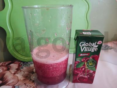 Smuzi su obuoliu, cukinija ir vyšnių sultimis Žingsnis 3