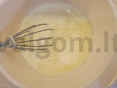 Įdaryti blynai su kumpiu ir sūriu Žingsnis 2