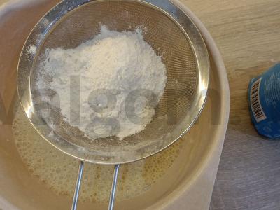 Įdaryti blynai su kumpiu ir sūriu Žingsnis 3