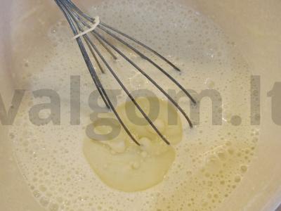 Įdaryti blynai su kumpiu ir sūriu Žingsnis 4