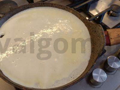 Įdaryti blynai su kumpiu ir sūriu Žingsnis 6