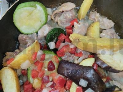 Vištienos skrandžiai su grilio daržovėmis Žingsnis 3