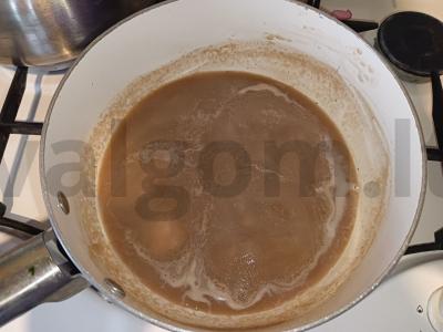 Manų košė su šokoladiniu avižų pienu Žingsnis 1