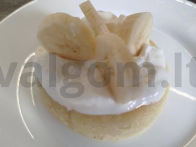 Sūrio blynai su bananais ir tarkuotu šokoladu Žingsnis 10
