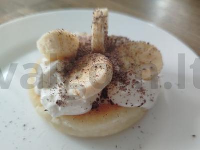 Sūrio blynai su bananais ir tarkuotu šokoladu Žingsnis 11