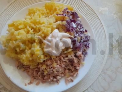 Salotas „Mimoza“ su silke Žingsnis 4