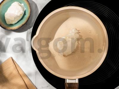 Rytinis salotas su kiaušiniu poštu Žingsnis 3