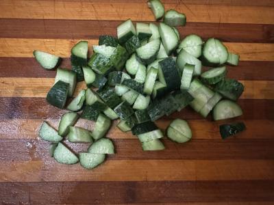 Šviežių daržovių salotas Žingsnis 2