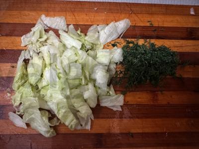 Šviežių daržovių salotas Žingsnis 3