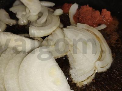 Lula kebabas su grikių kruopomis, pievagrybiais ir karčio pasta Žingsnis 4