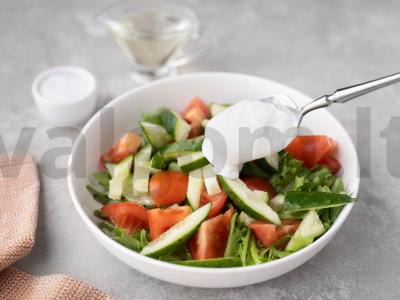 Salotas su virtais kiaušiniais ir daržovėmis Žingsnis 5