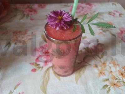 Rudens kokteilis su obuoliu, arbūzu ir kriauše pagrindine nuotrauka