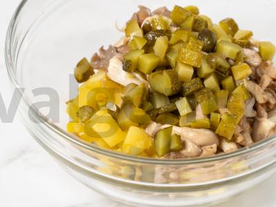 Bulvių salotas su pievagrybiais Žingsnis 5