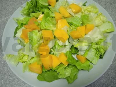 Salotos su mango, krevetėmis ir vyšniniais pomidorais Žingsnis 3