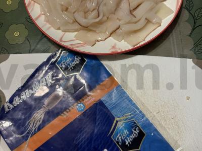 Kalmarai su daržovėmis per 20 minučių Žingsnis 1