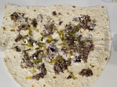 Lavašas su šprotų ir marinuotų agurkų Žingsnis 3