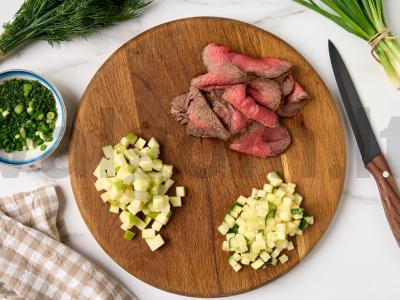 Okroška su naminiu roastbeefu ir obuoliu Žingsnis 5