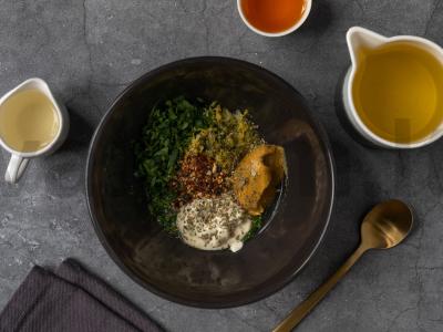 Salotas su pupelėmis ir džiovintais pomidorais Žingsnis 3