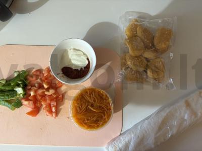 Mini šašlykas ant vaflinės Žingsnis 1