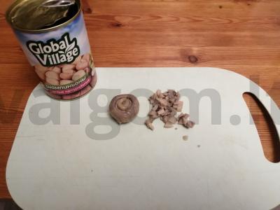 Vištienos kiaušiniai su grybų kepure Žingsnis 2