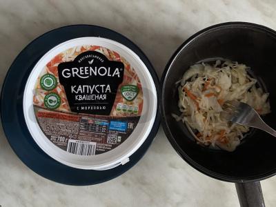 Šiltas grikių, raugintų kopūstų ir granatų salotas „Šiltas rubinas“ Žingsnis 2